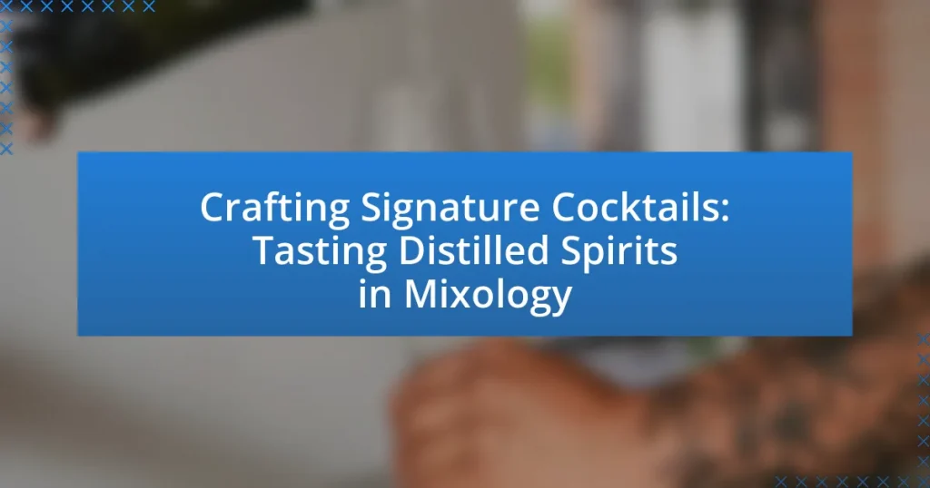 Crafting Signature Cocktails: Tasting Distilled Spirits in Mixology