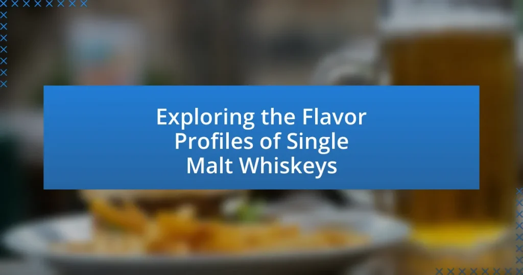 Exploring the Flavor Profiles of Single Malt Whiskeys