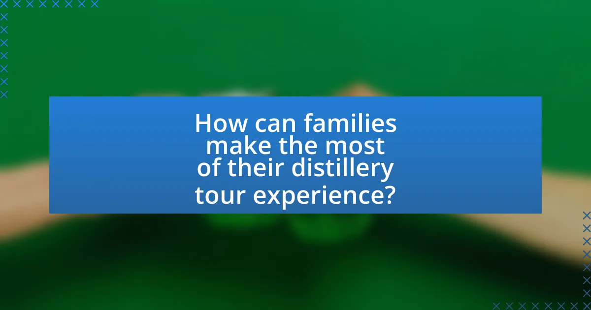 How can families make the most of their distillery tour experience?