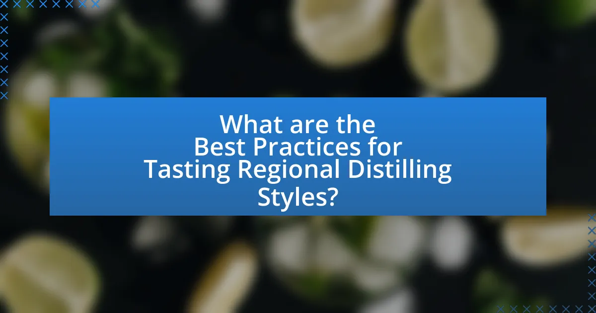 What are the Best Practices for Tasting Regional Distilling Styles?