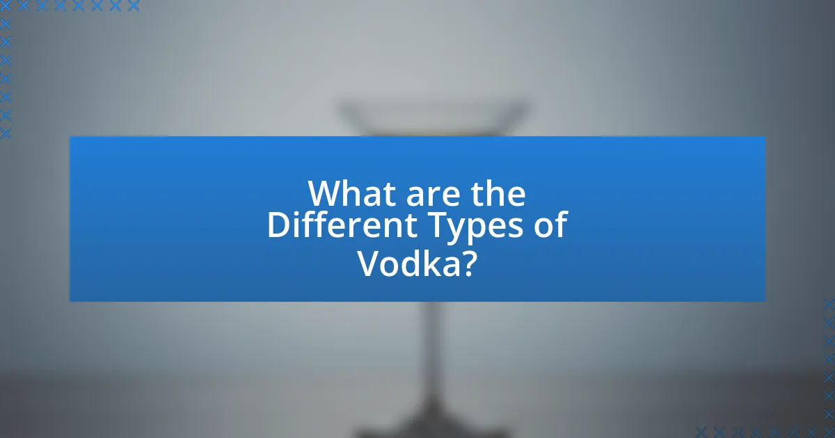 What are the Different Types of Vodka?